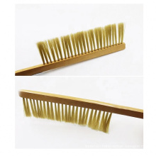 High Quality Three Rows Horsehair Wooden Handle Best Selling Bee Hive Bristle Bee Brush